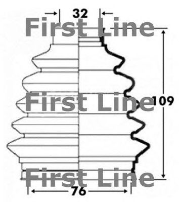 FIRST LINE fcb6091 -  Пыльник, приводной вал